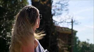 denise klarskov flashes publicly on malaga spain trip