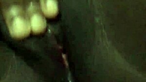 Black whore's wet pussy solo masturbation creampie tease