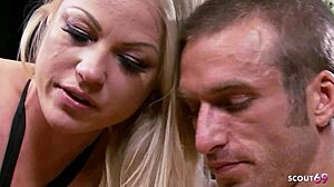 blonde milf in stockings rips lingerie for rough no-condom lapdance on monster cock??