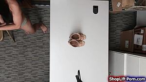 store cop pounds asian shoplifter's tight pussy deep at work