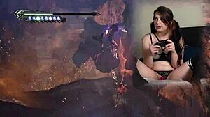 can this sexy bimbo gamer's lovense make her orgasm playing bayonetta?