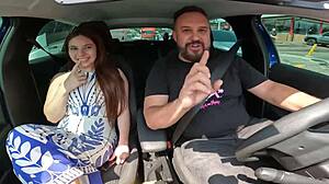 nicole oliveira's first time tight ass fuck for ted in the car on street
