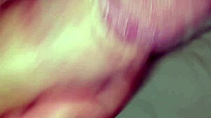 sexy guy jerks wet cock to orgasm pov