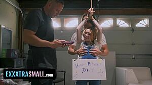 Stepdad clueless as stepsis and stepson fuck around house