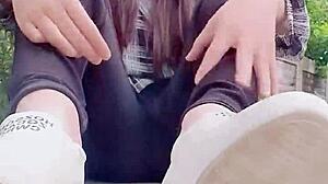 【伪娘婷婷】Shemale Tingting Outdoor Stockings Pee Masturbation Wild Afternoon!