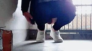 【伪娘婷婷】Shemale Tingting Outdoor Stockings Pee Masturbation Wild Afternoon!