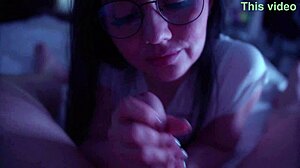 sloppy milf gags on monster cock craving cum facial!
