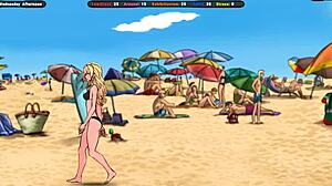 I Sniff Her Panties Under Skirt Jerk Off and Cum on Shoes in Lustful Game