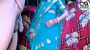 Desi wife in full saree lifted legs raised fucked hard hairy pussy squirting hindi moans