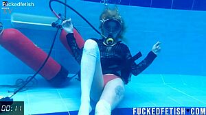 horny skinny ashlee rose wet dress slut underwater pussy tease