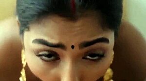 bengali wife deepthroats hubby's big cock and swallows cum in bed