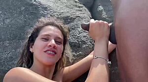 yo this big black dude fucked me hard on the beach