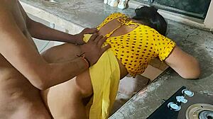 Desi indian wife bent over doggystyle rough homemade pounding