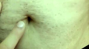 i love exploring this beautiful curvy milf's fat navel up close during massage.