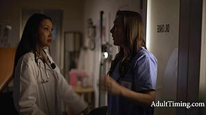 Asian doc exploits lesbian nurse crush! 😈🏥👩‍⚕️