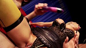 bisexuals swap cum after anal toy group fuck party chaos