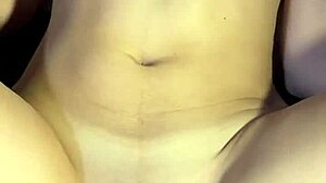 skinny girlfriend rides huge cock doggystyle in dorm then takes belly creampie from roommate