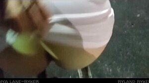 Blonde Couple Caught In Sensual Parking Lot Tryst And Hotel Romance