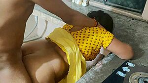 Desi indian wife bent over doggystyle rough homemade pounding