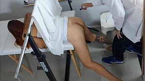 Doctor Fucks Redhead Novinha's Tight Pussy in Hospital Exam!