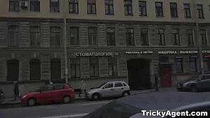 tricky agent tricks tattooed teen elisaveta gulobeva into wild sex casting ride