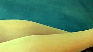 Brunette amateur shows naked ass legs feet in bed wearing white stockings close-up