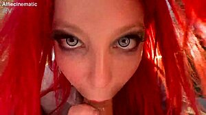 my pov face fucks dirty redhead taylor nicole's wet throat!