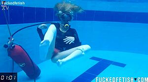 horny skinny ashlee rose wet dress slut underwater pussy tease