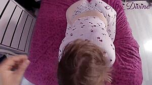 stepsis spreads legs lets me blast cum on her tight pussy