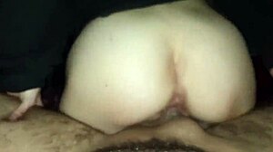 Pov Wife's Delicious White Ass Shines My Penis in Wet Lingerie Spanking Creampie