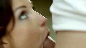 blonde brunette duo delivers relaxing deepthroat cock sucking and cumshot