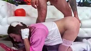 juniper ren gags choking on nades dick drooling everywhere