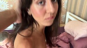 a cuckold wakes up watching his wife get pounded by two guys while he waits