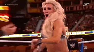 rhea ripley tears into charlotte flair championship wrestling smackdown rip those clothes...