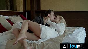 joymii fit stud drills blonde legs wide bedroom steamy