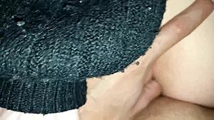 Pov Wife's Delicious White Ass Shines My Penis in Wet Lingerie Spanking Creampie