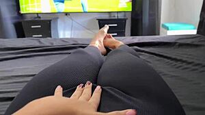 college coed fingers gaping pussy thinking stepdaddy's cock