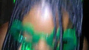 skinny ebony teen gives sloppy deepthroat on monster bbc for st patricks