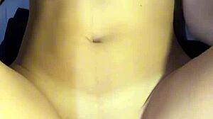 skinny girlfriend rides huge cock doggystyle in dorm then takes belly creampie from roommate