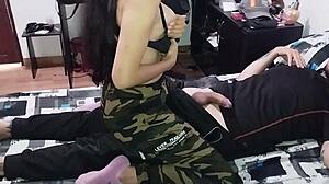 colombian stepdad fucks tattooed teen wife hard doggystyle before college in panties pov