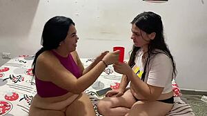 Latina Stepsis Wakes Soaked From Fingers And Dildo Squirt Explosion