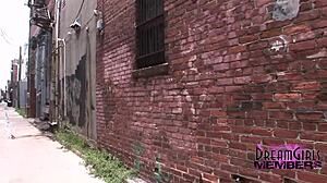 Cameryn Flashes Big Tits Toys Shaved Pussy Outdoors