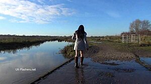 dark chloe lovette flashes her smoking hot body publicly with outdoor babe exhibitionism toys tease