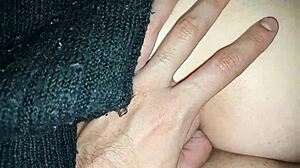 Pov Wife's Delicious White Ass Shines My Penis in Wet Lingerie Spanking Creampie