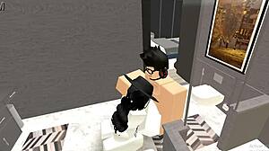 Average roblox condo delivers skilled blowjob handjob finish