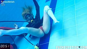 horny skinny ashlee rose wet dress slut underwater pussy tease