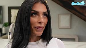 Tattooed Latina big ass rides roommate's BBC doggystyle pounding