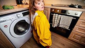 wet redhead in boots craves your messy cumshot and piss all over during european party play