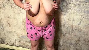 chubby bbw milf wife takes stranger's creampie deep in hairy pussy old house