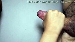 sumisa gives wet deepthroat blowjob with massive cumshot flooding her skinny latina throat